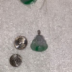 Buddha pendant add 18 k white gold clip with diamond